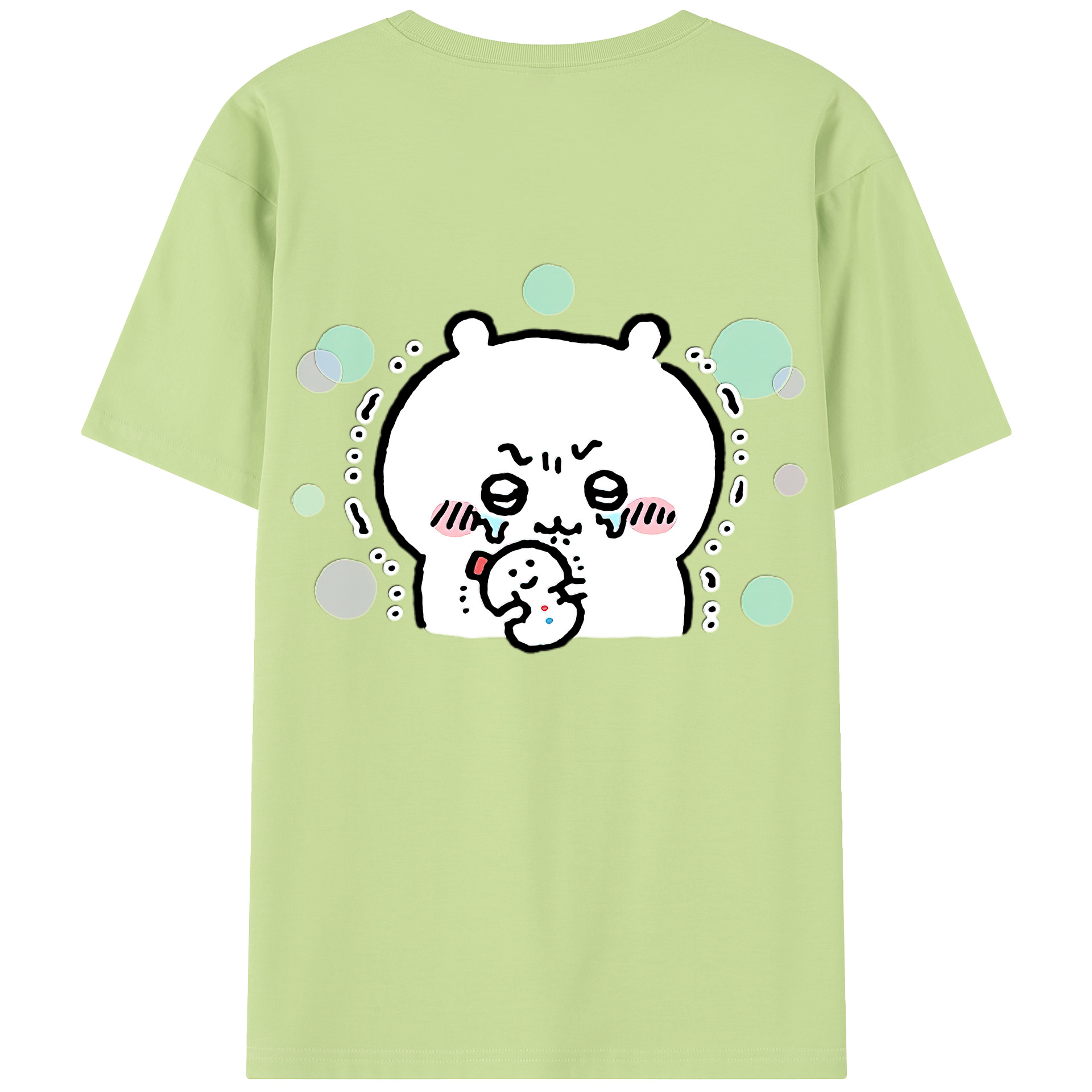 （画像用） ちいかわ ちいかわ Chii-kawa chiikawa 綿100％半袖Tシャツ（背面プリント）